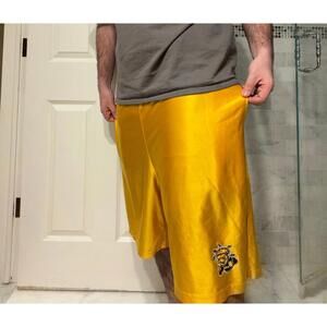 Witchita State Shockers Gold Dazzle Silky Satin Shorts Mens XL Vintage Y2K 90s
